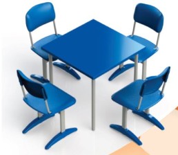 Conjunto e Mesa de 4 Lugares Infantil - Portal Governo